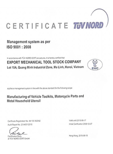 ISO 9001:2008 - Công Ty CP Dụng Cụ Cơ Khí Xuất Khẩu